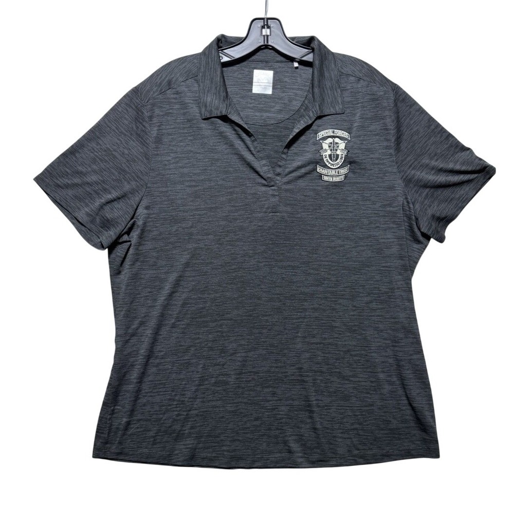 Callaway Polo Women XXL Gray Special Forces Green Berets Opti-Dri Top